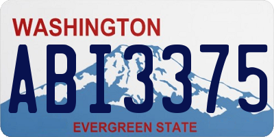 WA license plate ABI3375