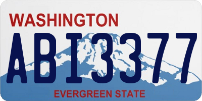 WA license plate ABI3377