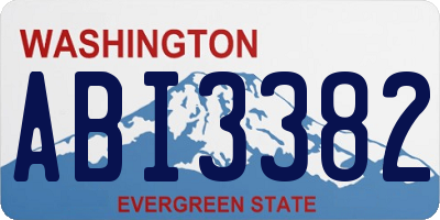 WA license plate ABI3382
