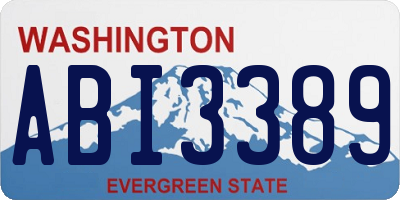 WA license plate ABI3389