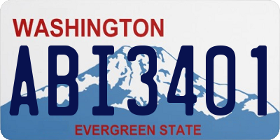 WA license plate ABI3401