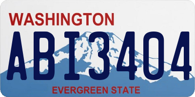 WA license plate ABI3404