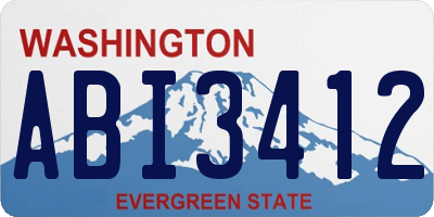 WA license plate ABI3412