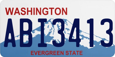 WA license plate ABI3413