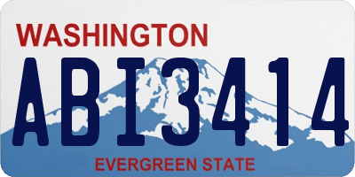 WA license plate ABI3414