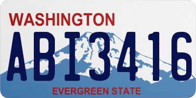 WA license plate ABI3416