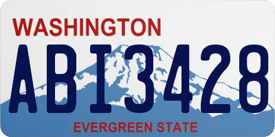 WA license plate ABI3428
