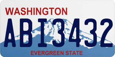WA license plate ABI3432