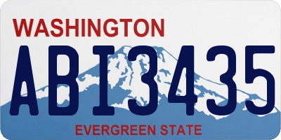 WA license plate ABI3435