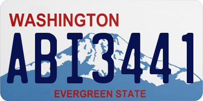 WA license plate ABI3441