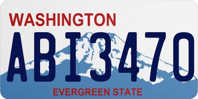WA license plate ABI3470