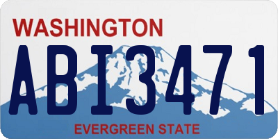 WA license plate ABI3471