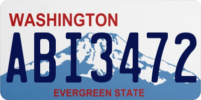 WA license plate ABI3472