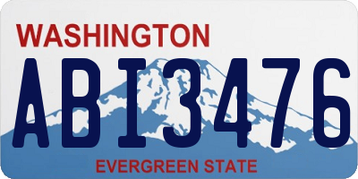 WA license plate ABI3476