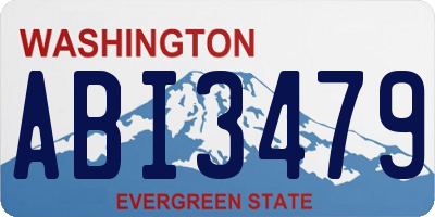 WA license plate ABI3479