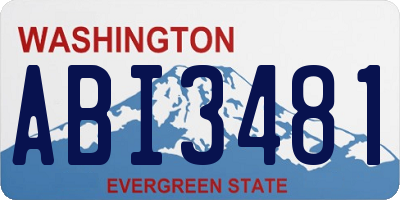 WA license plate ABI3481