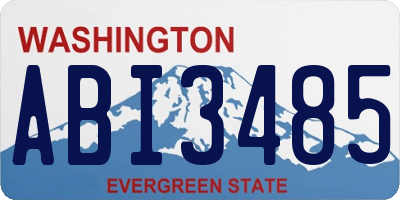 WA license plate ABI3485