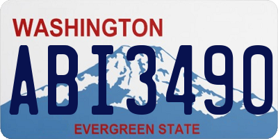 WA license plate ABI3490