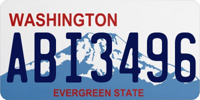 WA license plate ABI3496