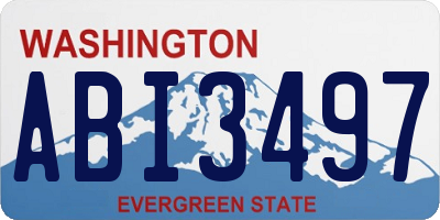 WA license plate ABI3497