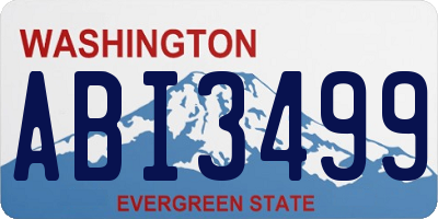 WA license plate ABI3499