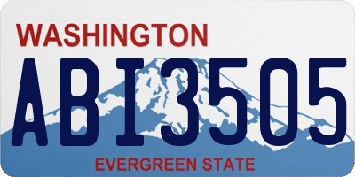 WA license plate ABI3505