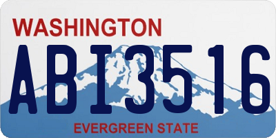 WA license plate ABI3516
