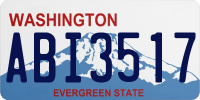 WA license plate ABI3517