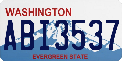 WA license plate ABI3537