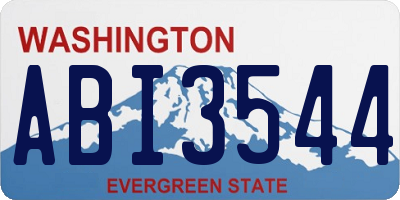 WA license plate ABI3544