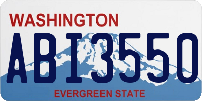 WA license plate ABI3550