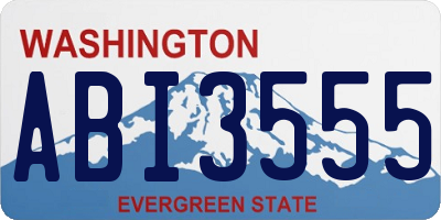 WA license plate ABI3555