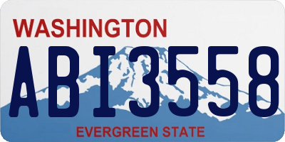 WA license plate ABI3558