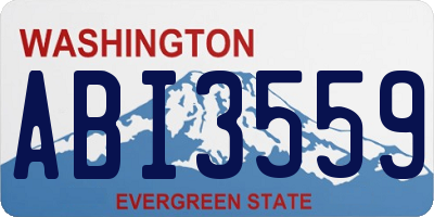 WA license plate ABI3559
