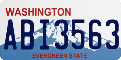 WA license plate ABI3563