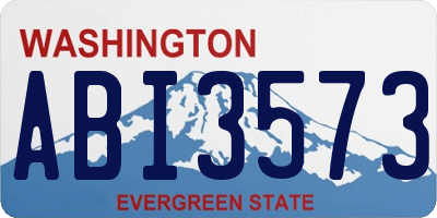 WA license plate ABI3573
