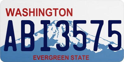 WA license plate ABI3575