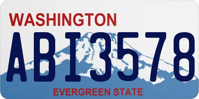WA license plate ABI3578