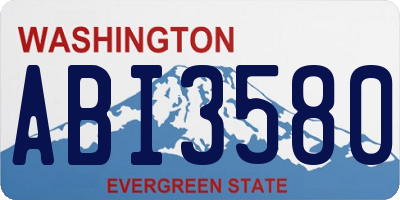 WA license plate ABI3580