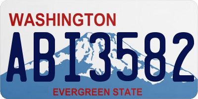 WA license plate ABI3582
