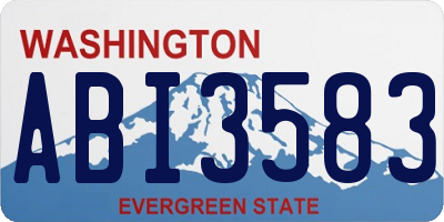 WA license plate ABI3583