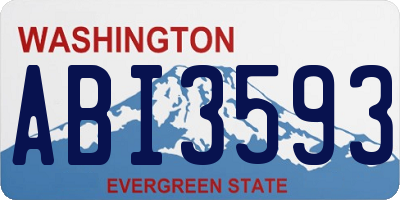 WA license plate ABI3593