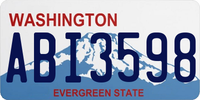 WA license plate ABI3598
