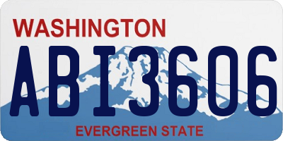 WA license plate ABI3606