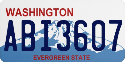 WA license plate ABI3607