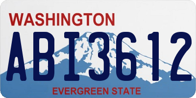 WA license plate ABI3612