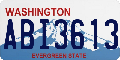 WA license plate ABI3613