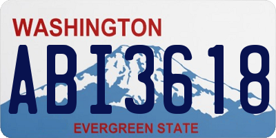 WA license plate ABI3618
