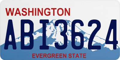WA license plate ABI3624