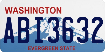 WA license plate ABI3632